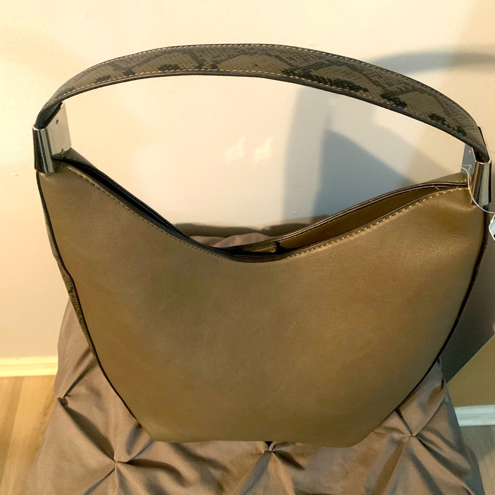 Green and Python print Alfani shoulder bag. New with tags